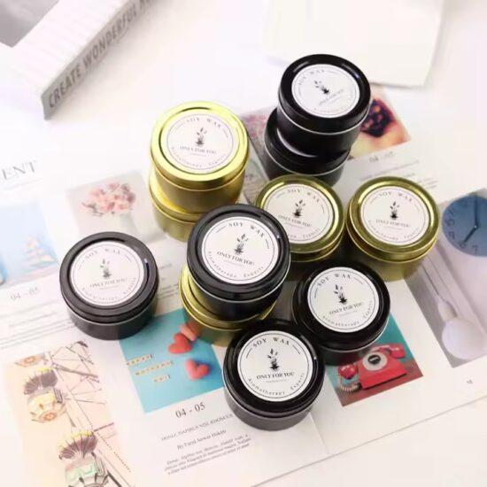 Best-Selling Round Soy Wax Tin Candle - Customizable Scents, Eco-Friendly