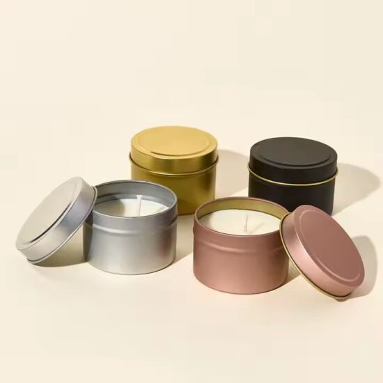 Best-Selling Round Soy Wax Tin Candle - Customizable Scents, Eco-Friendly