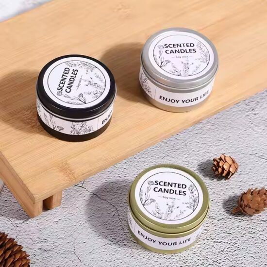 Best-Selling Round Soy Wax Tin Candle - Customizable Scents, Eco-Friendly