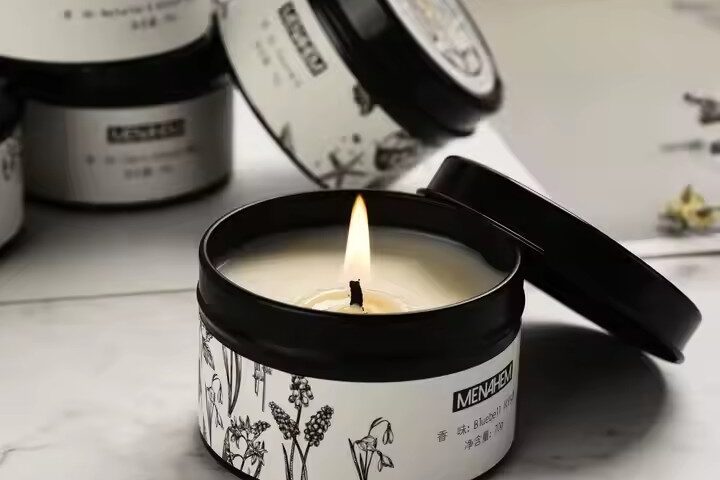 Black Mini Scented Tin Candles - Factory Direct Wholesale & Customizable