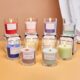 Custom colorful soy wax birthday scented glass jar candle