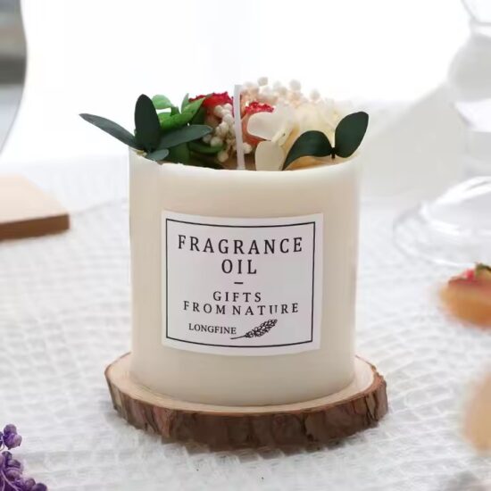 Colorful home fragrance soy wax glass jar candle