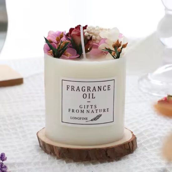 Colorful home fragrance soy wax glass jar candle