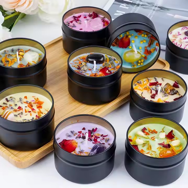 Creative Natural Soy Wax Tin Can Candles – Eco-friendly, Customizable Designs