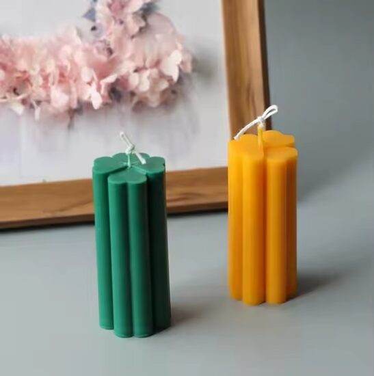 Custom Clover-Shaped Pillar Scented Candles for Private Label & Wholesale