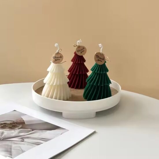 Eco-Friendly Christmas Scented Molded Candle for Holiday Decoration