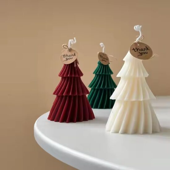 Eco-Friendly Christmas Scented Molded Candle for Holiday Decoration