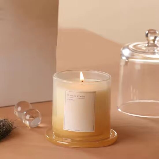 Romantic scented glass jar candle for home decoration wholesale