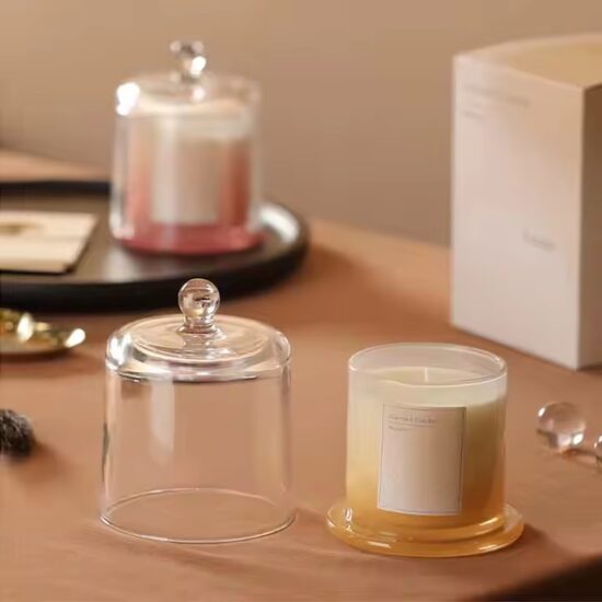 Romantic scented glass jar candle for home decoration wholesale