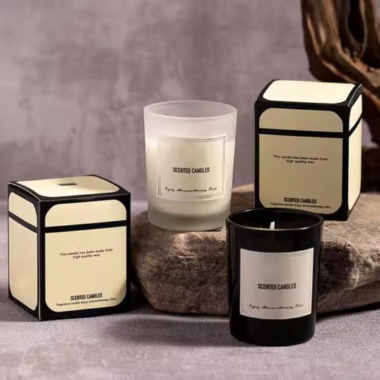 High-quality decorative glass jar candle for home décor and gifting