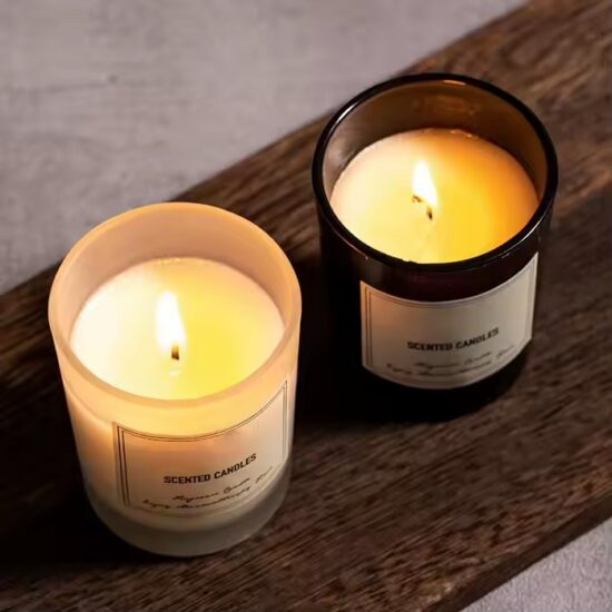 High-quality decorative glass jar candle for home décor and gifting