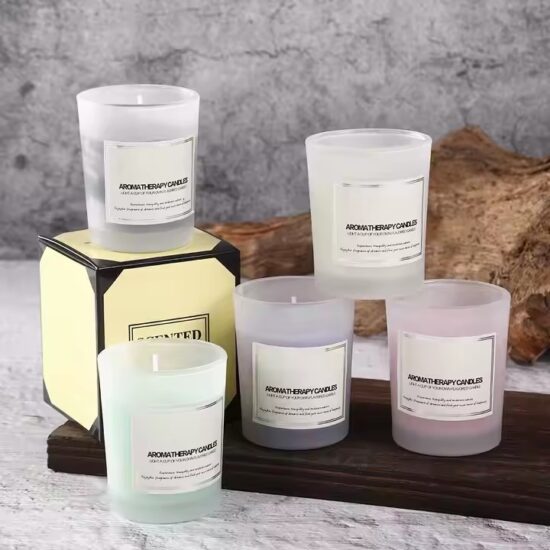 High-quality decorative glass jar candle for home décor and gifting