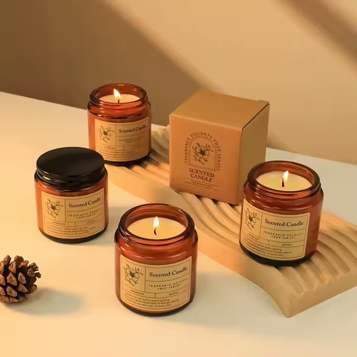 Factory Direct Luxury Brown Modern Scented Candles for Home Décor & Gifts