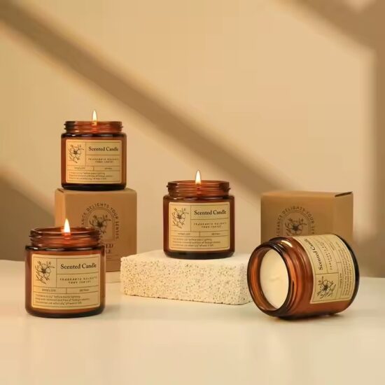 Factory Direct Luxury Brown Modern Scented Candles for Home Décor & Gifts