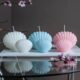 Shell Shaped Scented Molded Candle for Coastal Home Decor