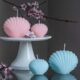 Shell Shaped Scented Molded Candle for Coastal Home Decor