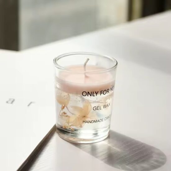 Wholesale scented glass jar candle with elegant design and lasting aroma