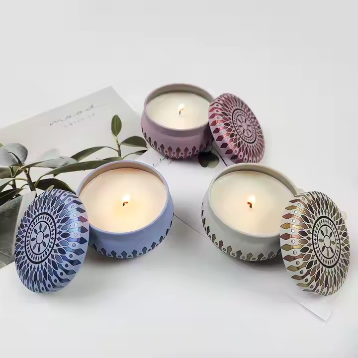 Hot-Selling Round Tin Soy Wax Candles – Eco-Friendly & Premium Quality