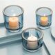 Scented glass jar candle for garden party and home ambiance