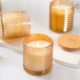 Scented glass jar candle with electroplated band and wooden lid wholesale