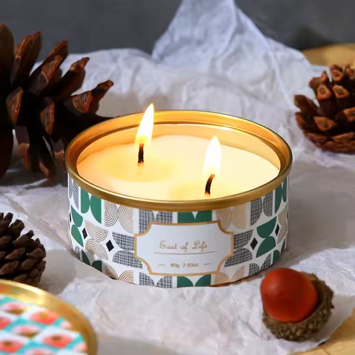 Vintage Tin Can Indoor Decorative Scented Candles – Customizable for Retail