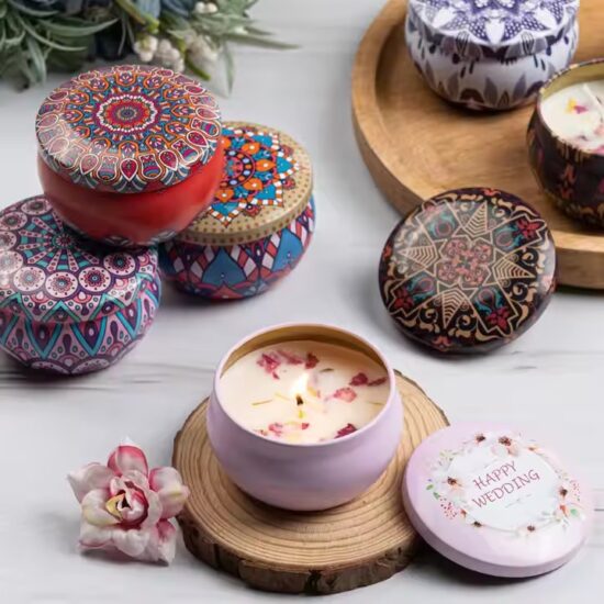 Wholesale Valentine's Day Gift Dried Flower Tin Candles – Romantic & Customizable