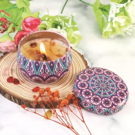 Wholesale Valentine's Day Gift Dried Flower Tin Candles – Romantic & Customizable