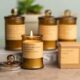 Scented glass jar candle for home decoration