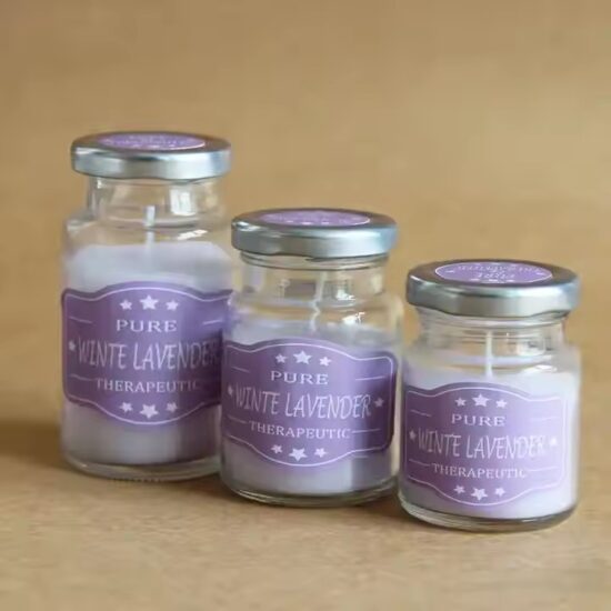 Mini milk bottle scented candle in glass jar for gifts and home décor