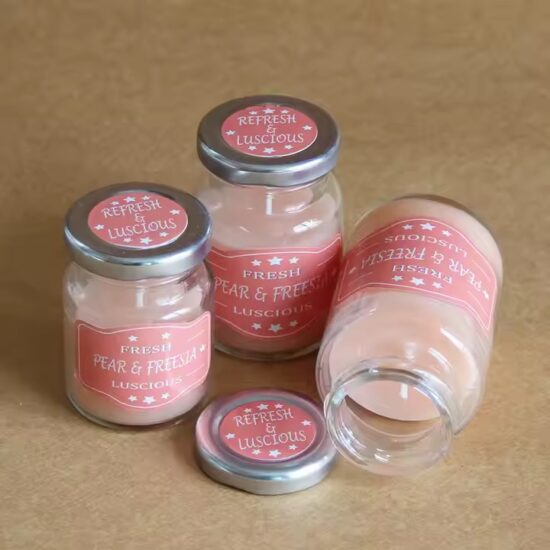 Mini milk bottle scented candle in glass jar for gifts and home décor