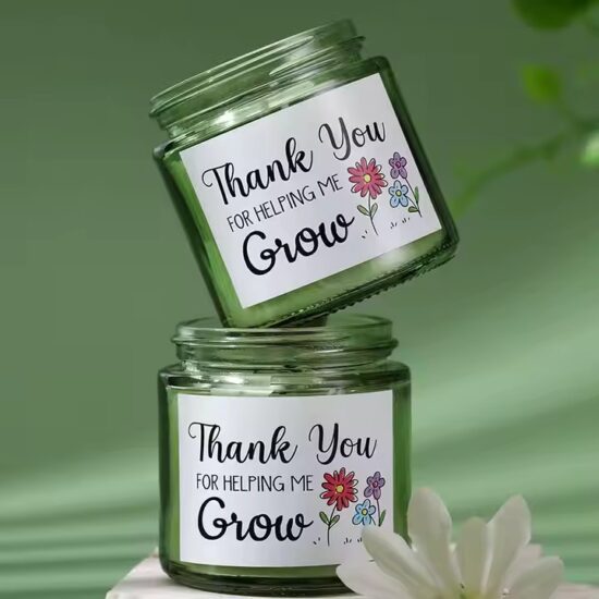 Eco-friendly soy wax scented glass jar candle